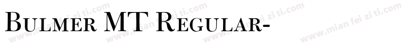 Bulmer MT Regular字体转换